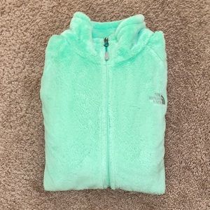 Fuzzy North Face Zip up!